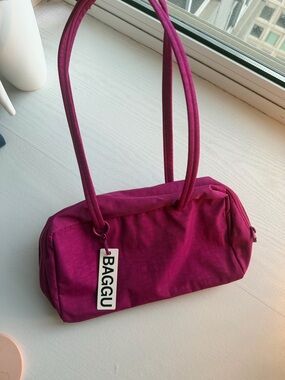 NWT Baggu Deep Fuchsia Nylon Bowler